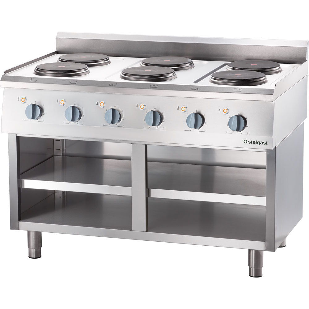 Stalgast Edelstahl Elektro-Kochfeld als Tischgerät mit 6 Herdplatten, Serie 700 ND