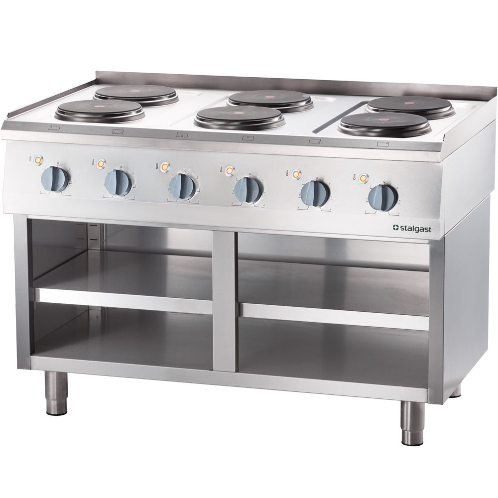 Stalgast Edelstahl Elektro-Kochfeld als Tischgerät mit 6 Herdplatten, Serie 700 ND