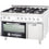 Stalgast Edelstahl Gasherd mit 6 Brennern (3,5+2x5+2x7+9), Gas-Backofen GN2/1 und Unterschrank, Serie 700 ND