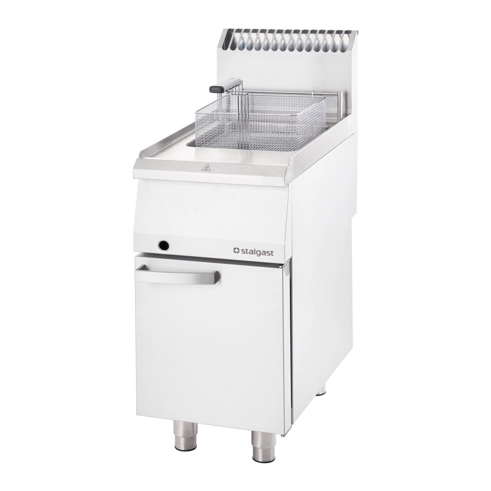 Stalgast Edelstahl Gas-Fritteuse, 17 Liter Einzelbecken, Serie 700 ND