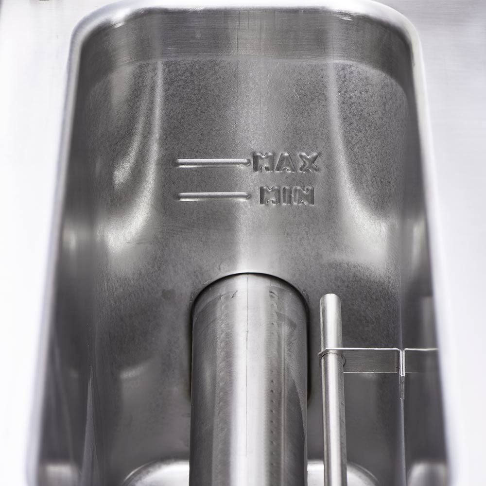 Stalgast Edelstahl Gas Fritteuse, 2x 7 Liter Doppelbecken, Serie 700 ND