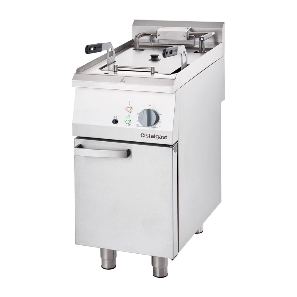 Stalgast Edelstahl Elektro-Fritteuse, 15 Liter Einzelbecken, Serie 700 ND