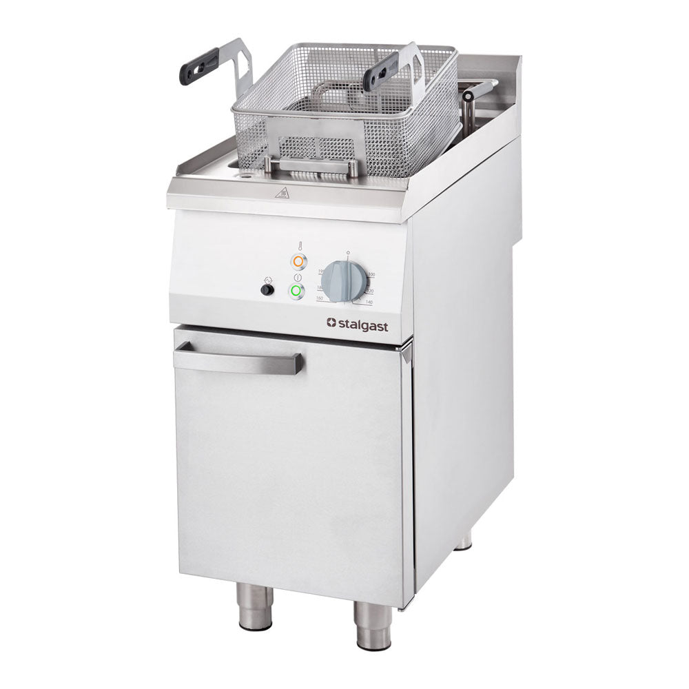 Stalgast Edelstahl Elektro-Fritteuse, 15 Liter Einzelbecken, Serie 700 ND