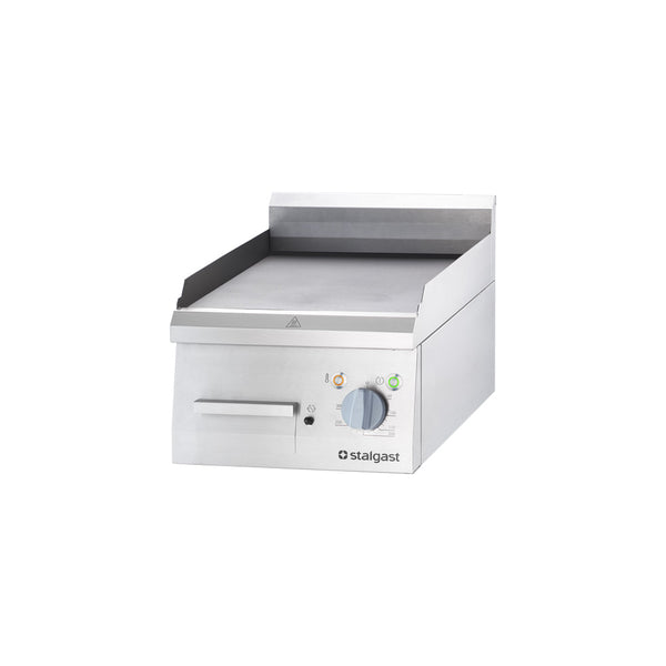 Stalgast Edelstahl Elektro-Griddleplatte als Tischgerät, 400x700 mm, glatte Grillfläche, Serie 700 ND