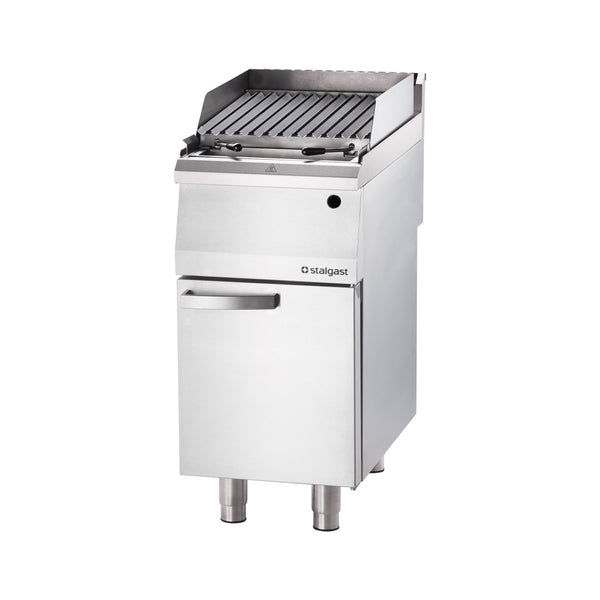 Stalgast Gas-Lavastein-Grill als Standgerät, Serie 700 ND mit V-Rost, 400x700x850 mm