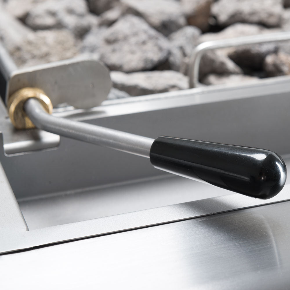 Stalgast Edelstahl Lavastein-Grill mit S-Rost für Fisch und Meeresfrüchte, Serie 700 ND, 800 mm