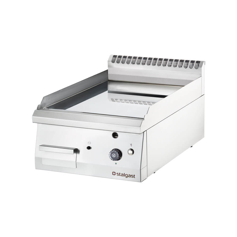 Stalgast Gas-Griddleplatte glatt, verchromt, Tischgerät, Serie 700 ND, 400x700x250 mm (BxTxH)