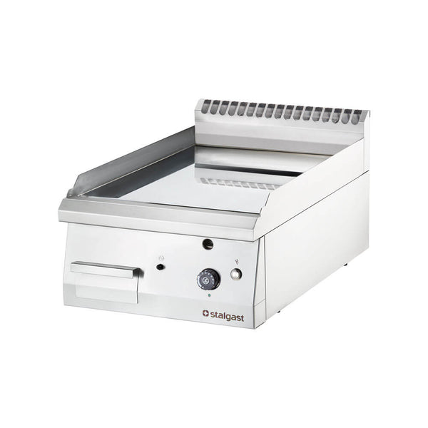 Stalgast Gas-Griddleplatte glatt, verchromt, Tischgerät, Serie 700 ND, 400x700x250 mm (BxTxH)
