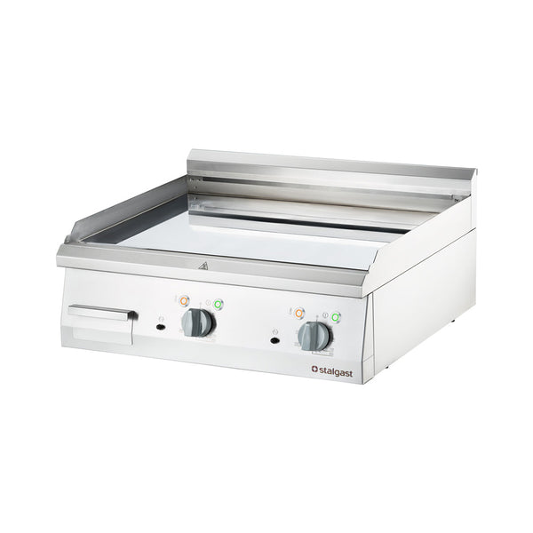 Stalgast verchromte Elektro-Griddleplatte als Tischgerät, 800x700 mm, glatte Grillfläche, Serie 700 ND
