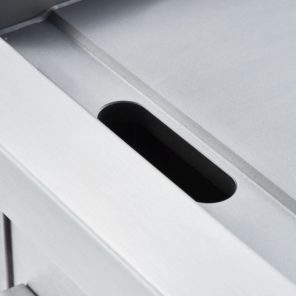 Stalgast verchromte Elektro-Griddleplatte als Tischgerät, 800x700 mm, glatte Grillfläche, Serie 700 ND