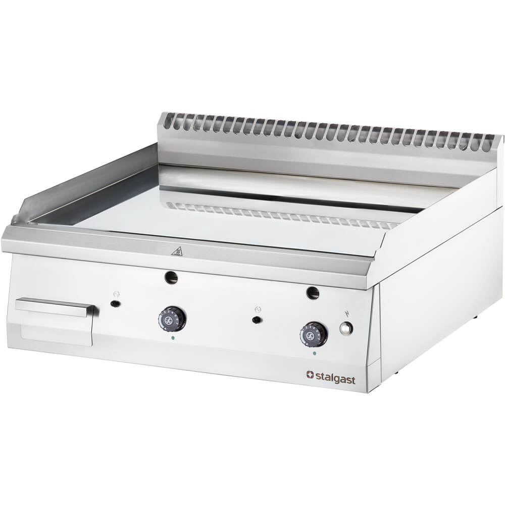 Stalgast Gas-Griddleplatte, glatt, verchromt als Tischgerät, Serie 700 ND, 800x700x250 mm (BxTxH)