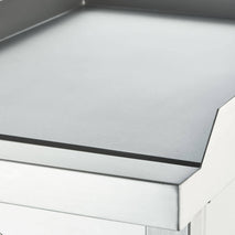 Stalgast Gas-Griddleplatte, verchromt, Tischgerät, Serie 700 ND - ½ glatt / ½ gerillt 800x700x250 mm (BxTxH)