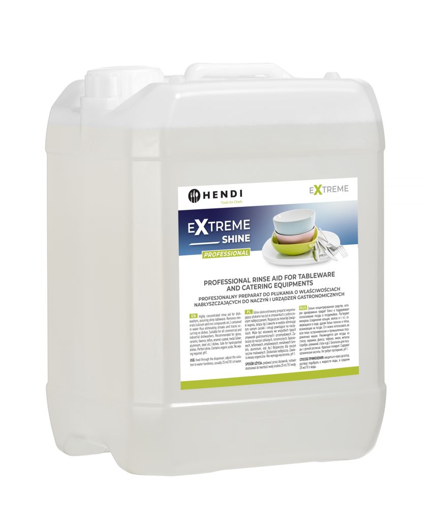 HENDI Extreme Shine Professioneller Klarspüler für Geschirr und Gastronomiegeräte, 10 l für Geschirspülmaschinen