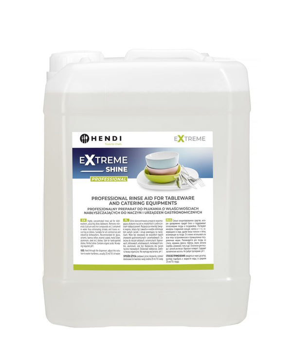 HENDI Extreme Shine Professioneller Klarspüler für Geschirr und Gastronomiegeräte, 10 l für Geschirspülmaschinen