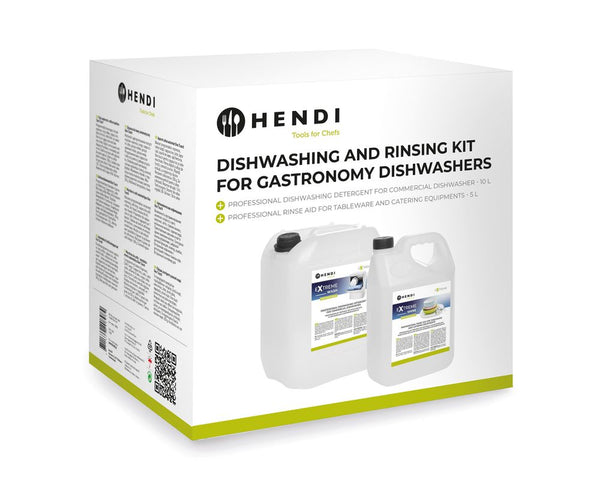 HENDI Extreme Wash & Shine Professionelles Set zum Spülen und Reinigen von Geschirr in gastronomischen Geschirrspülern