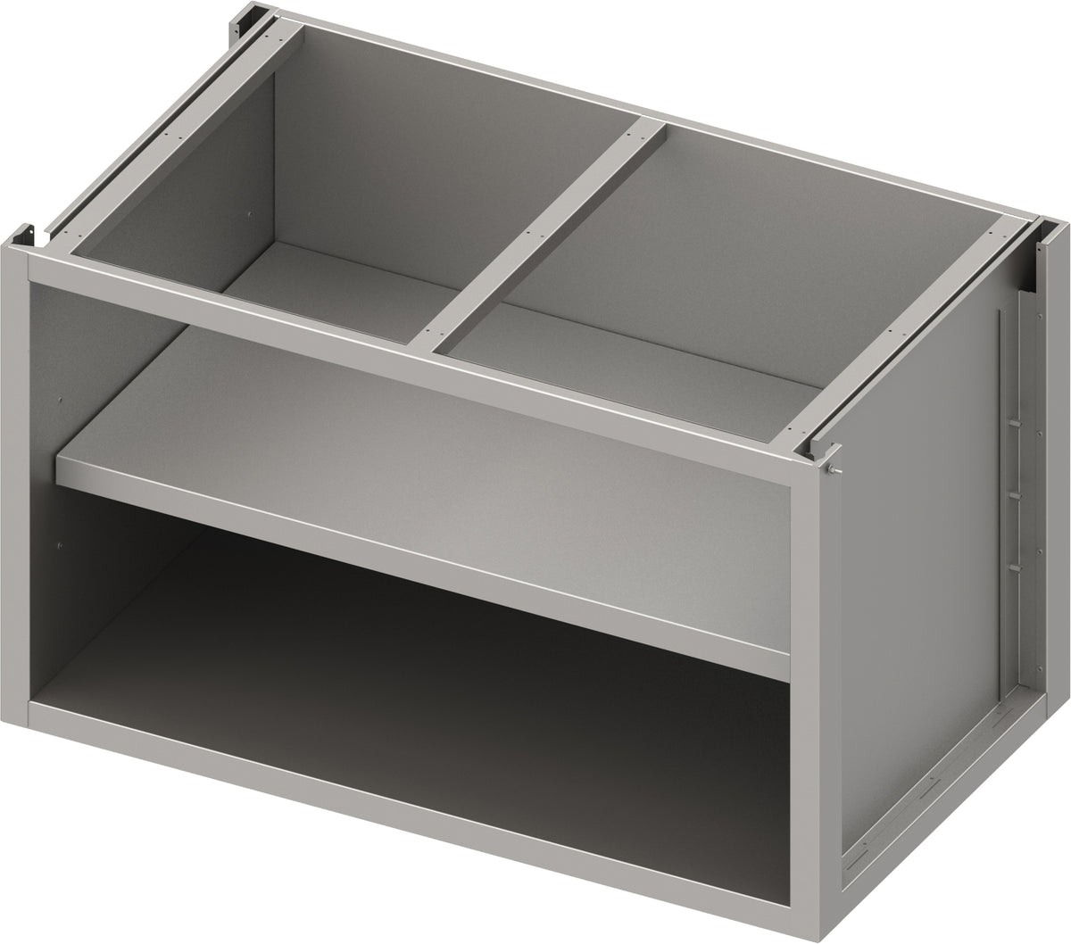 Stalgast Unterschrank Boxversion 2.0, für Beine/Sockelrahmen, offen, mit Zwischenboden 1700x640x660 mm