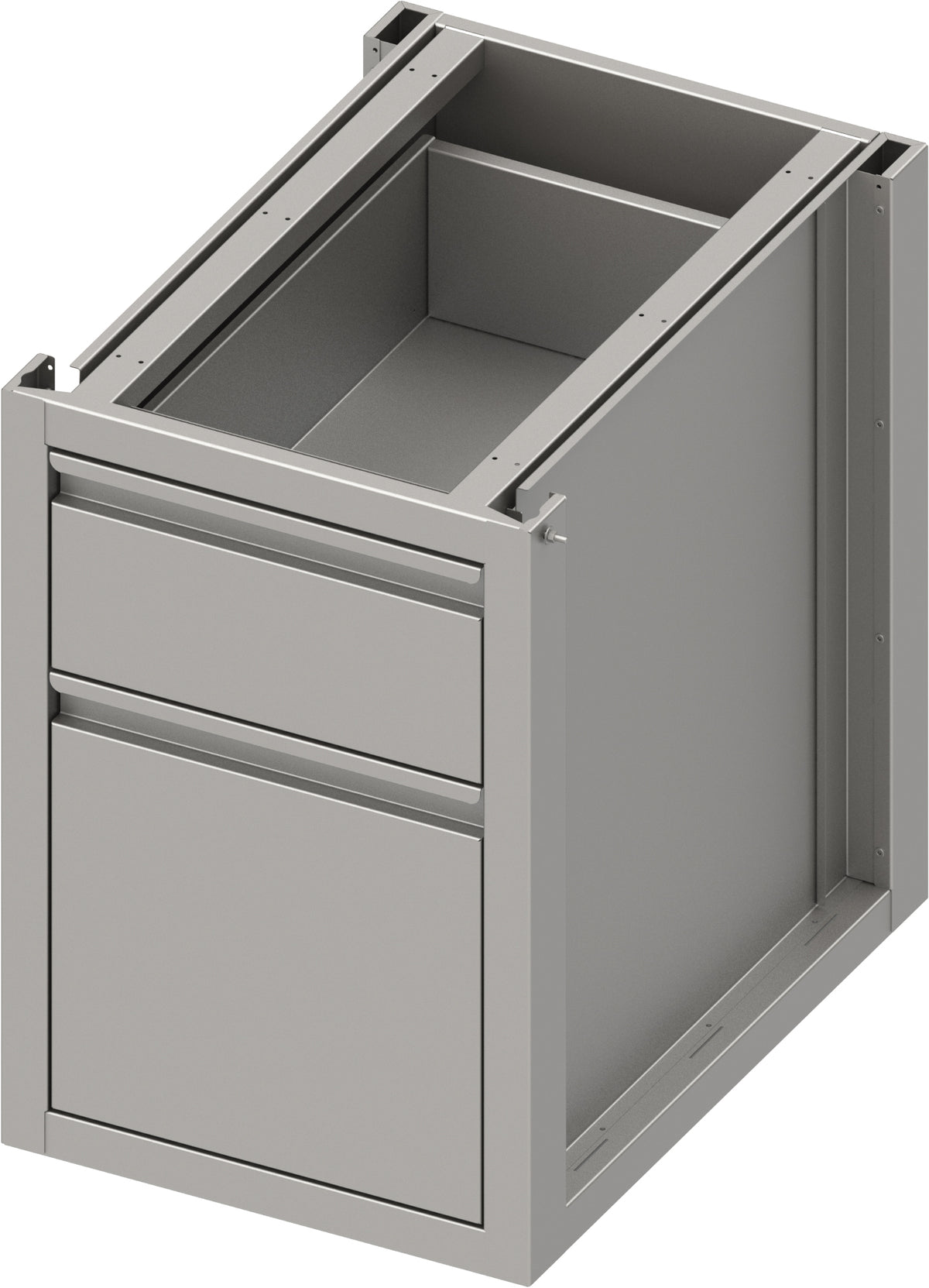 Stalgast Unterschrank BOX50 mit  zwei unterschiedlichen Schubladen  450x640x700 mm