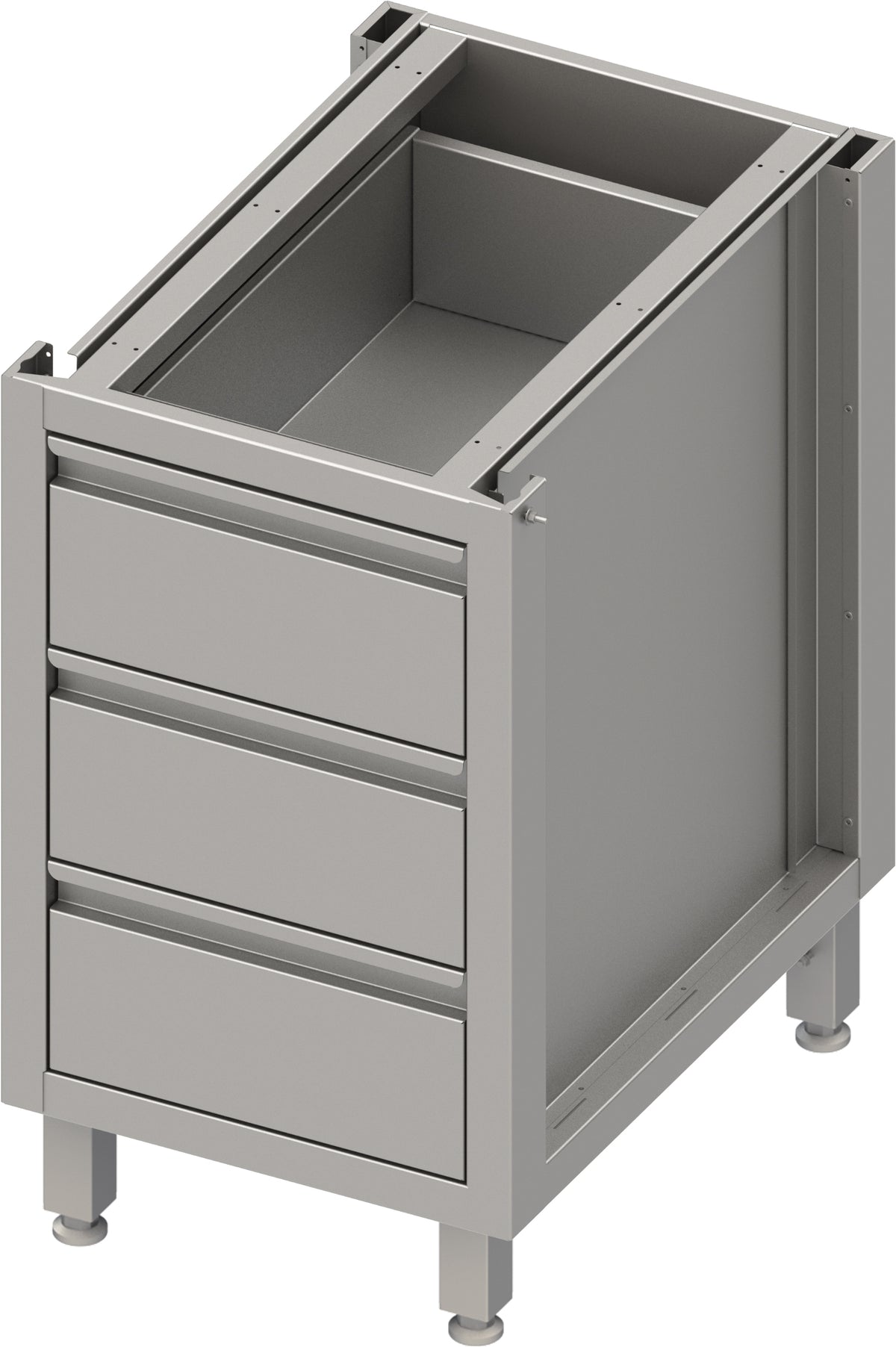 Stalgast Unterschrank BOX50 mit drei Schubladen 450x640x700 mm