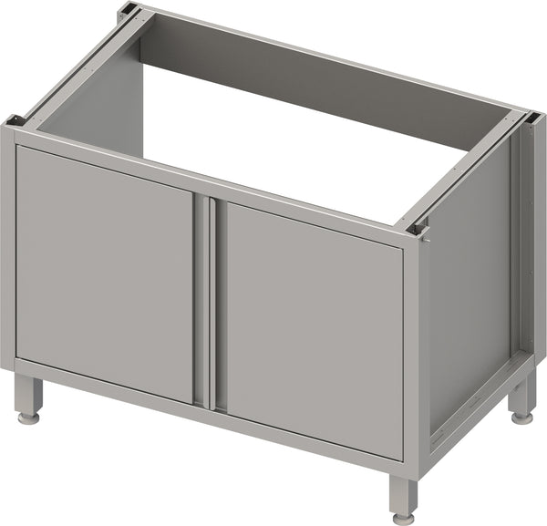 Stalgast Spülenunterschrank Boxversion 2.0, für Beine/Sockelrahmen, mit Flügeltüren 900x640x660 mm
