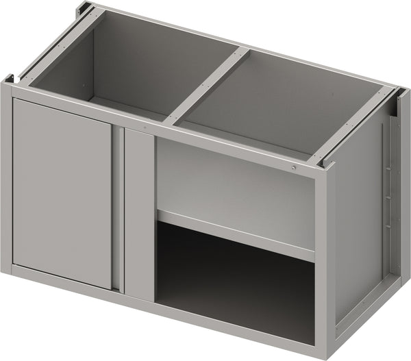 Stalgast Eckunterschrank BOX50 mit Flügeltür, Teil 1/2 für 540 mm Anbautiefe 1200x640x700 mm