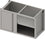 Stalgast Eckunterschrank BOX50 mit Flügeltür, Teil 1/2 für 540 mm Anbautiefe 1400x640x700 mm