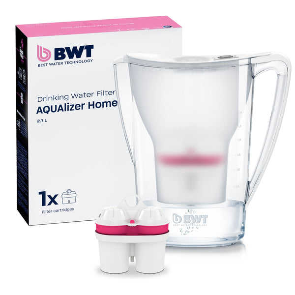 Aqualizer Home 2,7 L, Weiß, 1x Magnesium Mineralized Water Kartusche