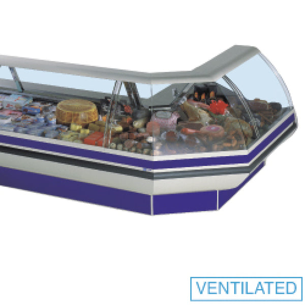 Diamond Umluft Vitrine mit Reservefach, mit Kühleinheit