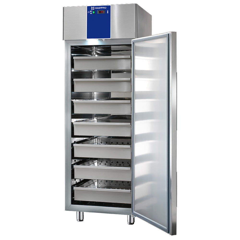 Mastro Tiefkühlschrank 700 Liter aus Edelstahl, GN 2/1, -18°/-22°C, M-System