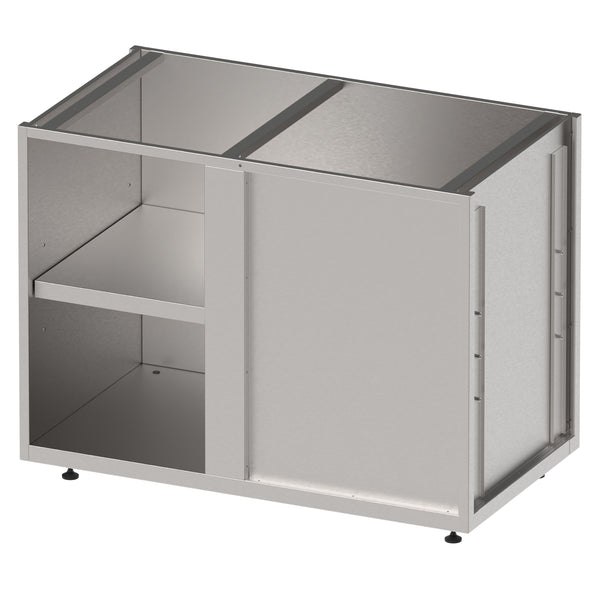 Stalgast Eckunterschrank BarLINE, offen, mit Zwischenboden, Anbauseite links,1200x500x850 mm