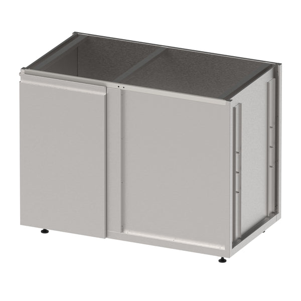 Stalgast Eckunterschrank BarLINE, mit Flügeltüren und Zwischenboden, Anbauseite links,1100x600x850 mm