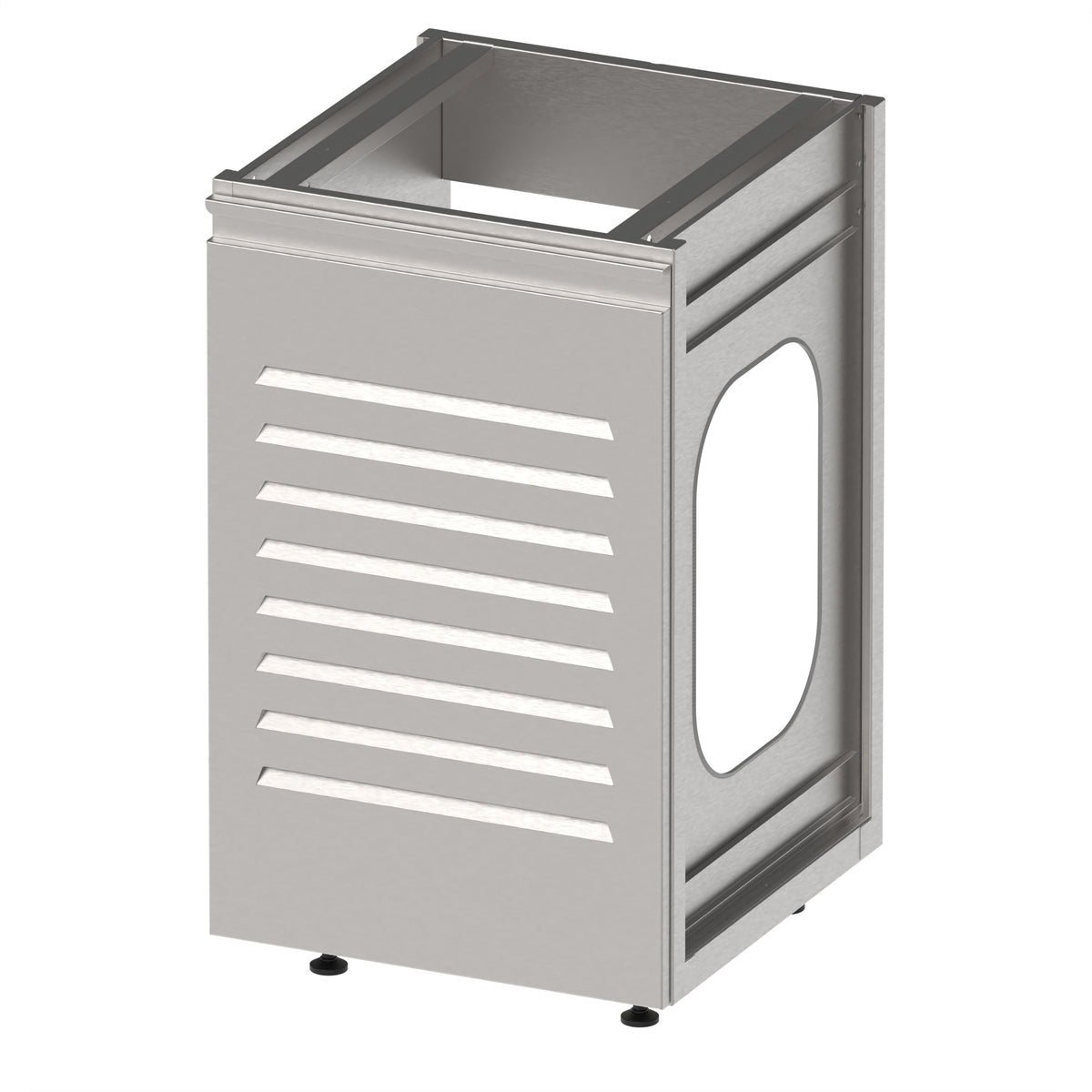 Stalgast Unterschrank BarLINE, für Aggregat, Flügeltür mit Lüftungsschlitzen, Seiten offen, 500x500x850 mm