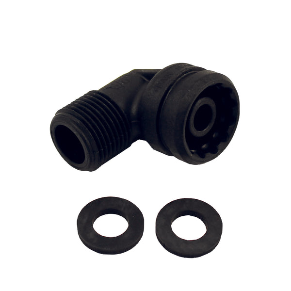 Anschlussstück 90°-Bogen, FLEX Insert, 3/8“ AG aus GFK