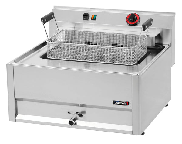 Elektro-Fritteuse mit Ablasshahn 16 Liter 66