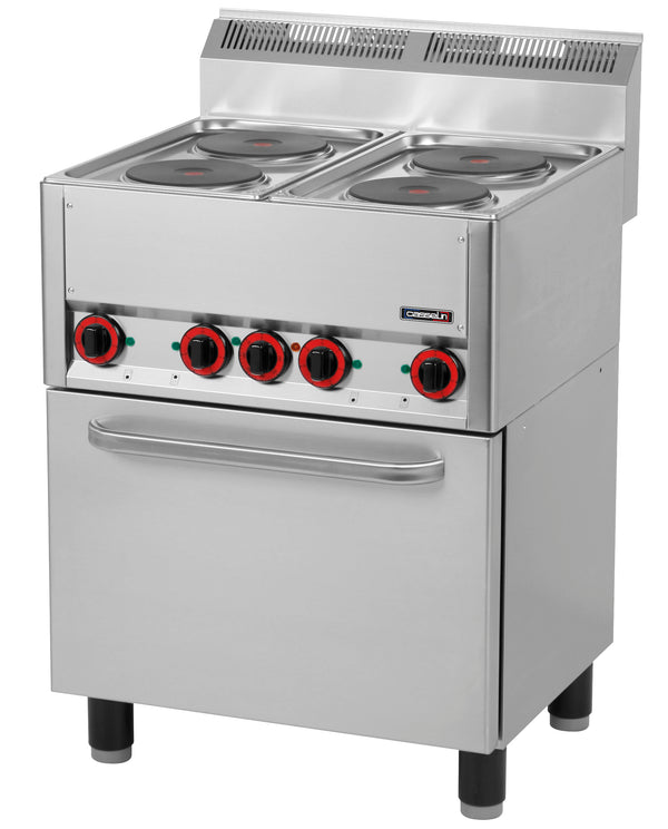 Elektroherd 4 Kochplatten mit Elektro-Umluftofen GN 1/1 66