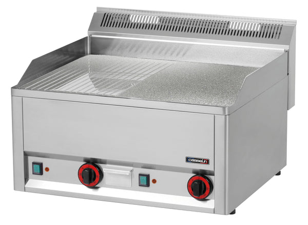 Grillplatte gerillt strukturiert verchromt 66