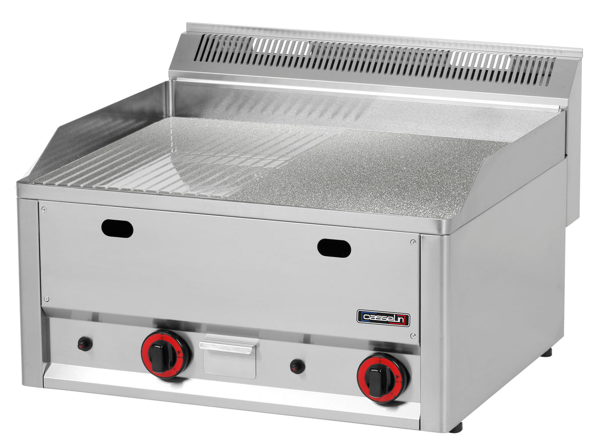 Gas-Grillplatte gerillt strukturiert verchromt 99