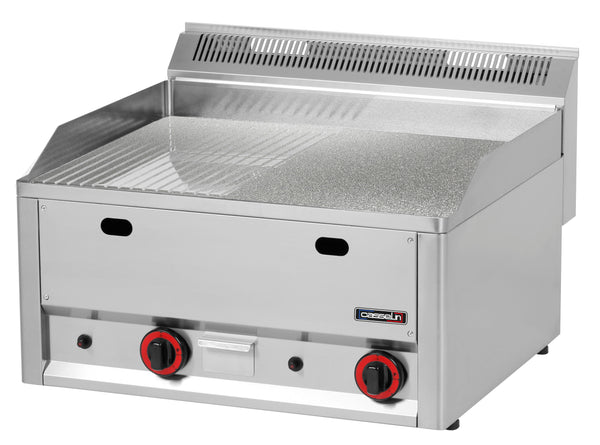 Gas-Grillplatte gerillt strukturiert verchromt 99