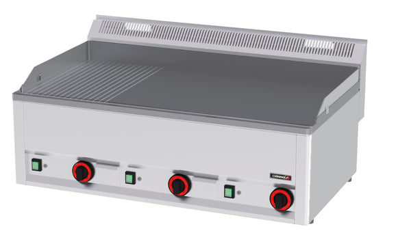 Grillplatte gerillt/glatt Gusseisen 99