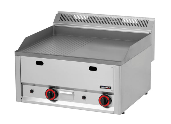 Gas-Grillplatte gerillt glatt Gusseisen 66