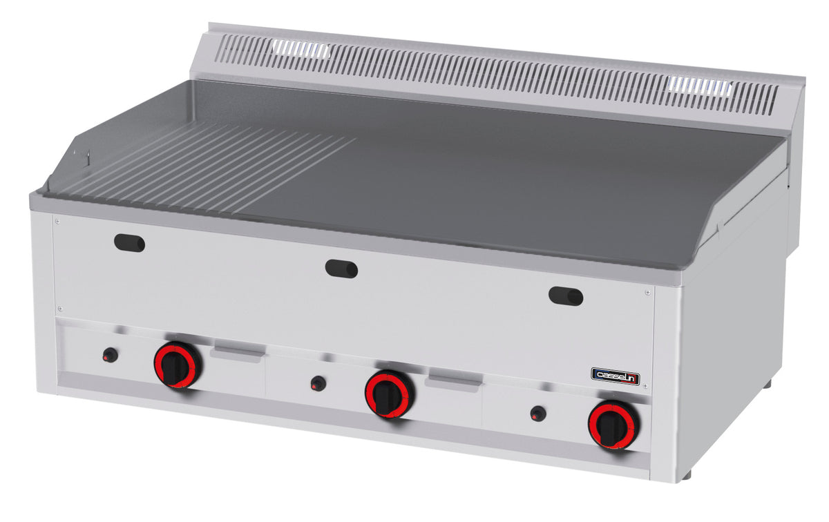 Gas-Grillplatte gerillt glatt Gusseisen 99