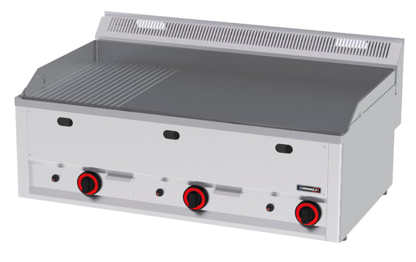 Gas-Grillplatte gerillt glatt Gusseisen 99