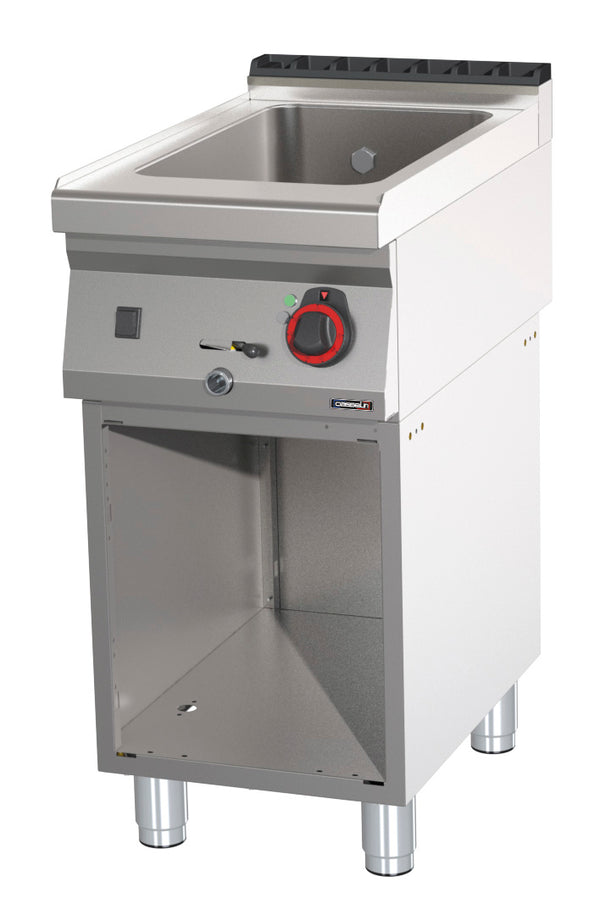 Bain-Marie GN 1/1 200 mm mit Ablasshahn und offenem Unterbau 40