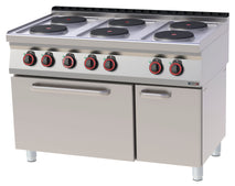 Elektroherd 6 Kochplatten mit Elektro-Umluftofen GN 1/1 120