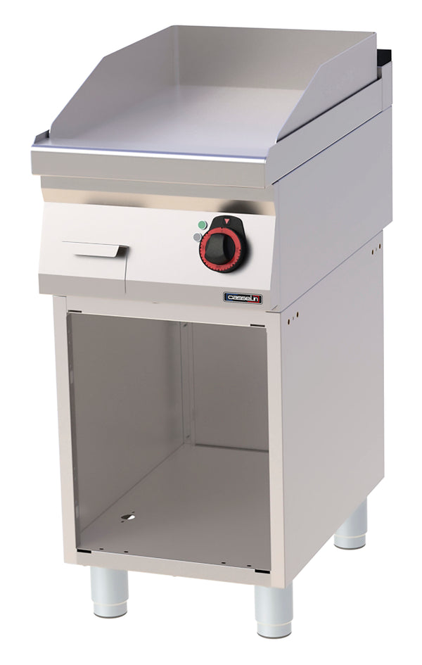 Grillplatte glatt verchromt mit offenem Unterbau 40