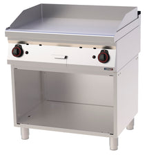 Gas-Grillplatte glatt Gusseisen mit offenem Unterbau 80
