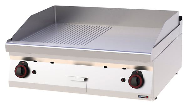 Gas-Grillplatte gerillt/glatt Gusseisen 80