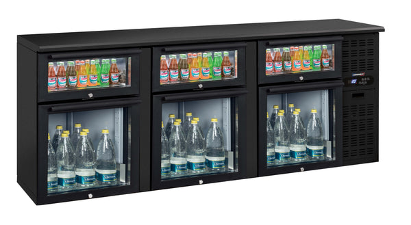 Barkühlschrank 3 x 2 gemischte Glasschubladen