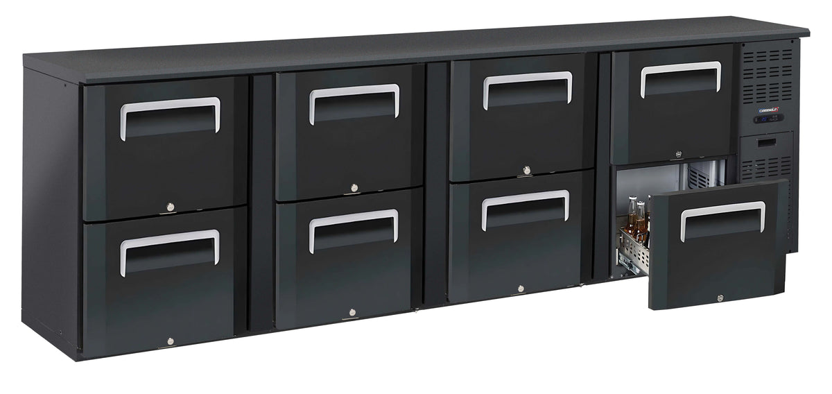 Barkühlschrank 4 x 2 Schubladen