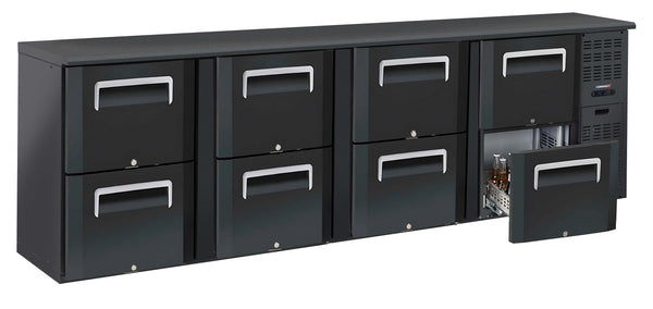 Barkühlschrank 4 x 2 Schubladen
