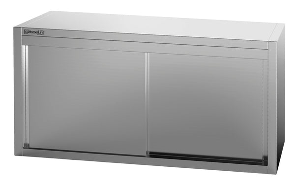 Wandhängeschrank Edelstahl mit Schiebetüren 1200 mm
